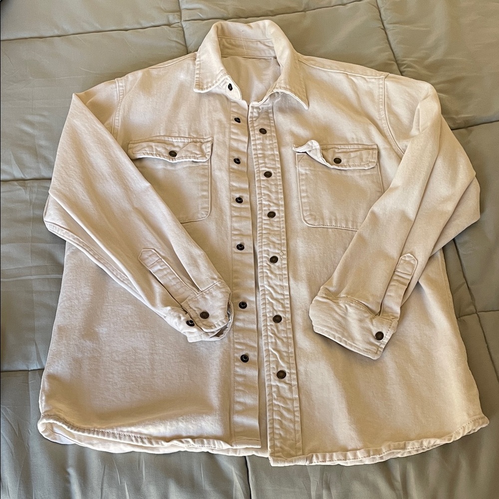 Off-white/Cream John Galt Cotton Oversized Jean Jacket